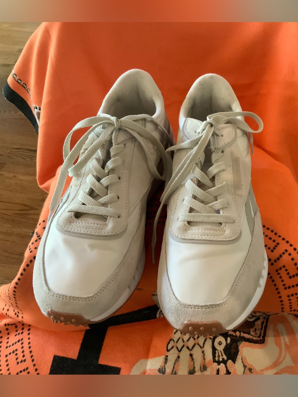 Reebok Beige and White Men's Sneakers